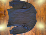 Women's Cross-Over Cable Knit V-Neck Sweater-size Large