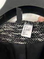Women's lined zipper Jacket gray 3/4 sleeve - size 6