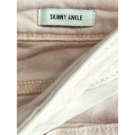 William Rast Womens Skinny Ankle Crop Jeans 27 Light Pink Raw Hem