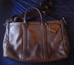 USED LEXINGTON LEATHER METROPOLITAN TOTE (COACH F70916)