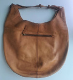 HOBO INTERNATIONAL Tan Pebble Leather Satchel
