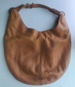 HOBO INTERNATIONAL Tan Pebble Leather Satchel