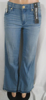 New Express Ladies Jeans - Wide Leg Flare - Unfinished Hem. Sizes 0- 1