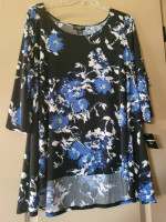 3X Liz Claiborne Career Woman Floral Blouse