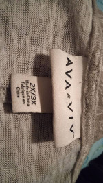@√@ √1√ Women's 2x / 3x XXL / XXXL Grey W/White Streaks Top
