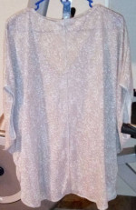 @√@ √1√ Women's 2x / 3x XXL / XXXL Grey W/White Streaks Top