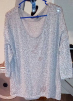 @ππ@ @ π€W Women's 3XL / XXXL Grey Leopard Print Shirt / Top
