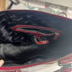STAUER Red Croc Embossed Hard Leather Handbag Purse