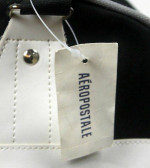 Aeropostale Aero 87 Black & White Canvas Duffel Gym Bag