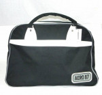 Aeropostale Aero 87 Black & White Canvas Duffel Gym Bag