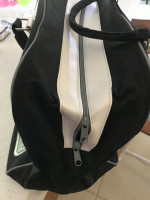 Aeropostale Aero 87 Black & White Canvas Duffel Gym Bag