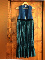 NEIL & DAVID JUMPER / DRESS MADE W/ VINTAGE MEN'S VEST W/ GREEN FABIC