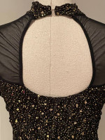 Adult Medium Dance Ice Skating Costume, Black & Gold Dress, Worn Once!