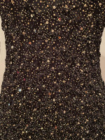 Adult Medium Dance Ice Skating Costume, Black & Gold Dress, Worn Once!