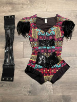 2 Custom Handmade Dance Costumes, Adult XS-S, Glam Dress-Up Clothes