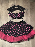 3 Custom Handmade Dance Costumes, Child Medium, Swarovski Crystals