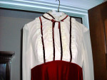 Floor length dress, cranberry color, size Jr. 9 or misses 8