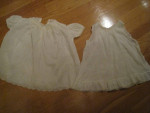 Vintage Antique Handmade Eastern Isle White Baby Doll Dress Set