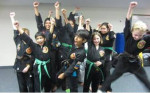 Black Martial Arts Gi Uniform, Size 3, w Belt, Karate, Judo, Taekwondo