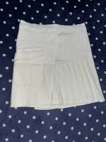 Free Assembly Womens Half Pleated Mini Skirt White XL (14-16)