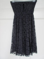 Hollister Navy Blue Strapless Floral Lace Dress - Women's Size Small