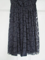 Hollister Navy Blue Strapless Floral Lace Dress - Women's Size Small