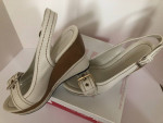 Women's NEW Two-Tone Wedge Slip-On Heels/Sandals