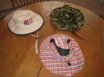 100% Cotton Hats w/ Brims: Pink, Purple & Orange / Ivory Canvas / Camo