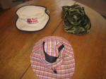 100% Cotton Hats w/ Brims: Pink, Purple & Orange / Ivory Canvas / Camo