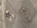 Ladies blue mock neck embellished top XL NWOT