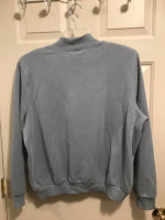 Ladies blue mock neck embellished top XL NWOT