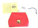 Dooney & Bourke NEW Leather Large w/6 Credit Card Slots Coin Purse RED