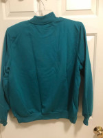 Ladies green mock neck pullover top XL