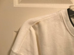 Ladies ivory fleece top 3 cats appliqué XL NWOT