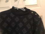 Banded bottom long sleeve mock neck top L