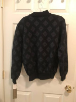 Banded bottom long sleeve mock neck top L