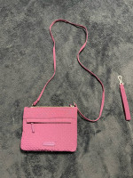Vera Bradley® Iconic RFID NWT, Custom "Double" Crossbody in Lilac Paisley