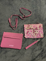 Vera Bradley® Iconic RFID NWT, Custom "Double" Crossbody in Lilac Paisley