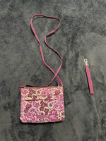 Vera Bradley® Iconic RFID NWT, Custom "Double" Crossbody in Lilac Paisley
