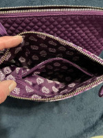 Vera Bradley® Iconic RFID NWT, Custom "Double" Crossbody in Lilac Paisley