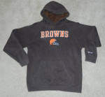 YOUTH Reebok Cleveland Browns SEWN Pullover Hooded Sweatshirt, M 10/12