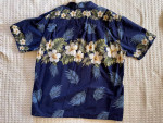 Ky's Hibiscus Row Blue Hawaiian Shirt