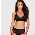 Frederick's of Hollywood Animal Mesh Underwire Bra and Hipster Panty