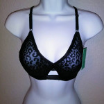 Frederick's of Hollywood Animal Mesh Underwire Bra and Hipster Panty