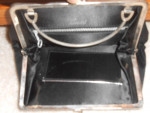Vintage Ande' Black Satin Clutch Purse
