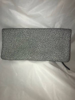 Banana Republic Leather Black Dotted Clutch Bag Like New