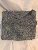 Banana Republic Leather Black Dotted Clutch Bag Like New