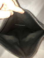 Banana Republic Leather Black Dotted Clutch Bag Like New
