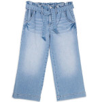 WONDER NATION Girl's size XL(14-16) CROPPED BLUE JEANS Wide Leg ~ New