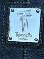 VINTAGE TIGNANELLO BLACK PEBBLE GRAIN LEATHER SATCHEL SHOULDER BAG EUC